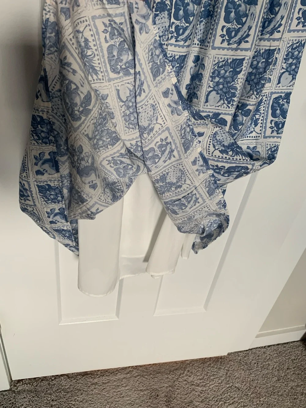 Abercrombie & Fitch Coastal Blue Printed Maxi Dress Small NWT 🍋
